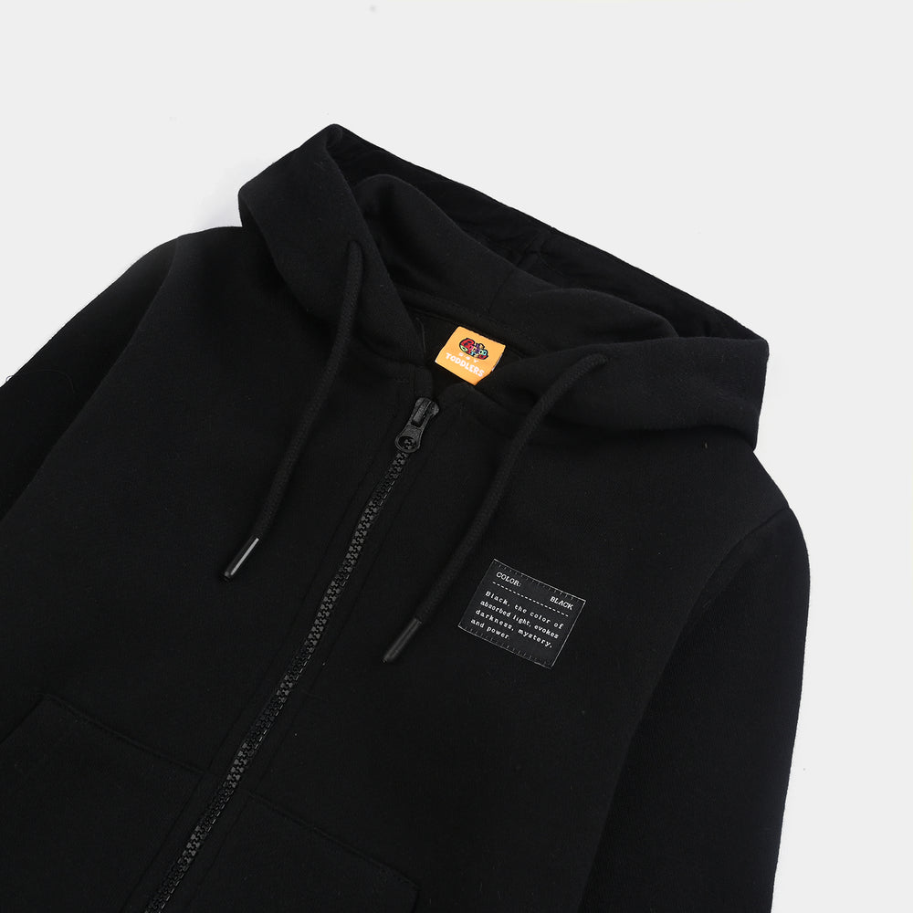 Girls Fleece Jacket SOLID-BLACK