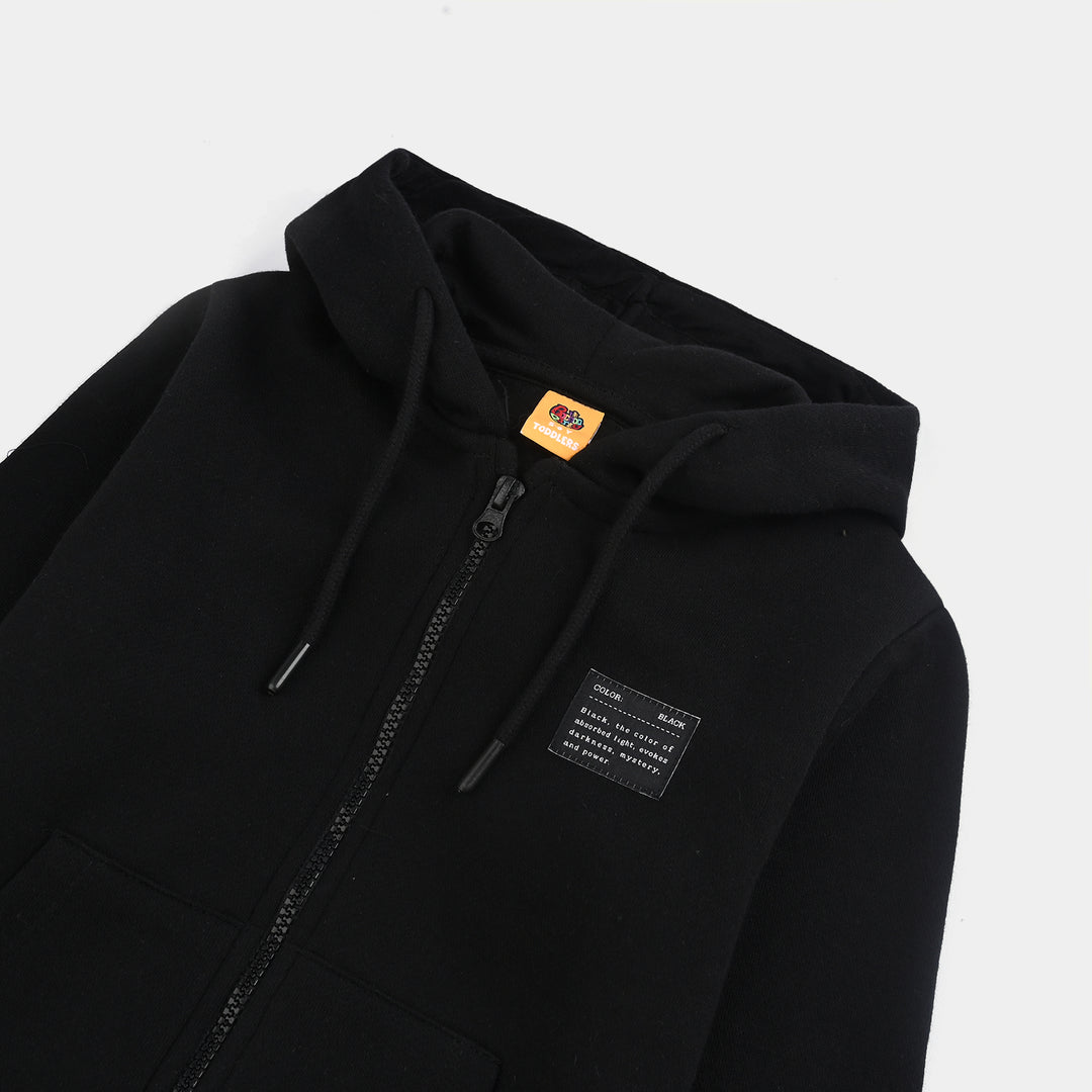 Girls Fleece Jacket SOLID-BLACK