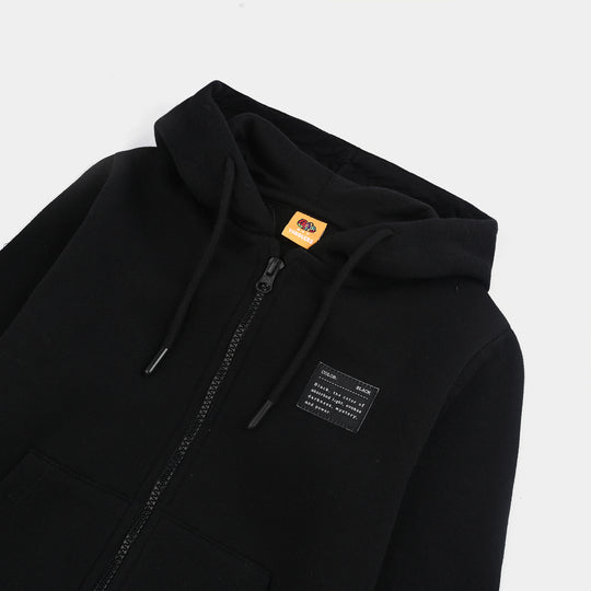 Girls Fleece Jacket SOLID-BLACK