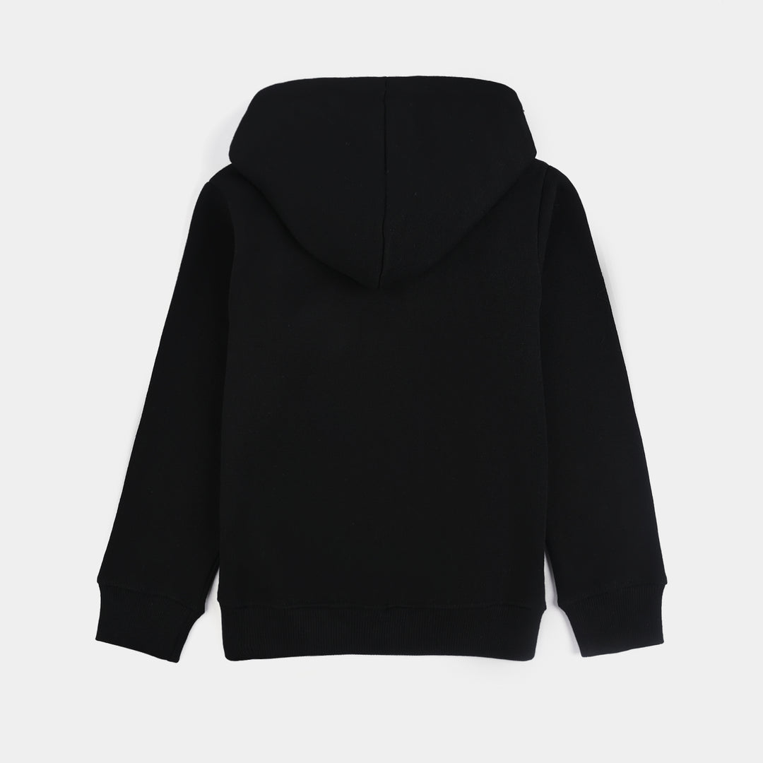 Girls Fleece Jacket SOLID-BLACK