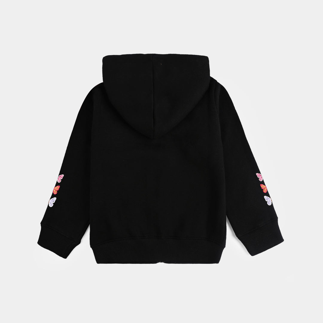 Girls Fleece Jacket LOVING-BLACK