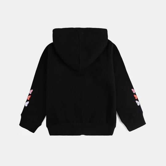 Girls Fleece Jacket LOVING-BLACK