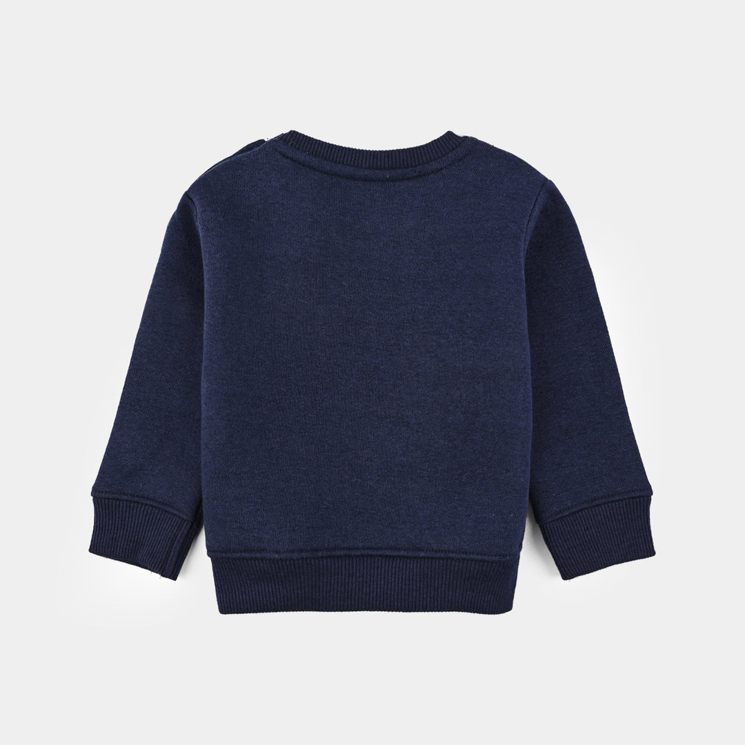 Infant Boys Fleece Sweatshirt JUST A BOY-NAVY
