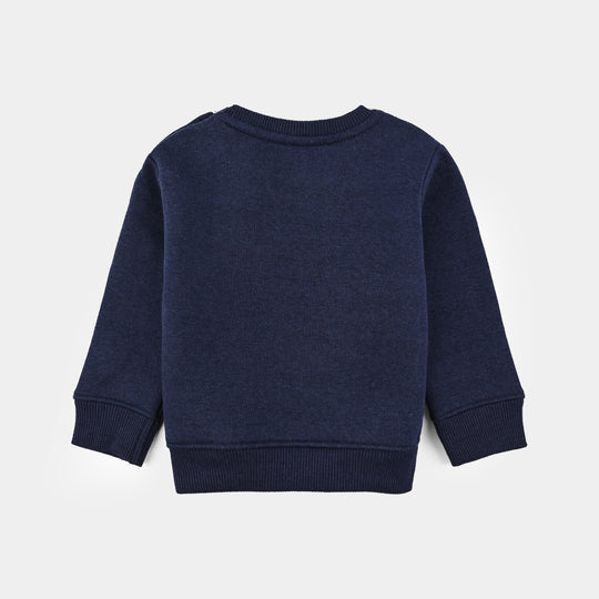 Infant Boys Fleece Sweatshirt JUST A BOY-NAVY