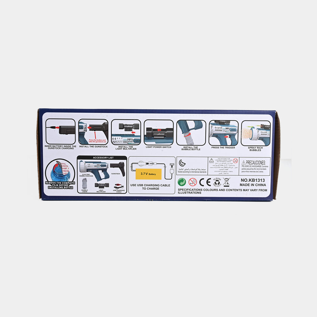 Electric Bubble Blaster With Light For Kids