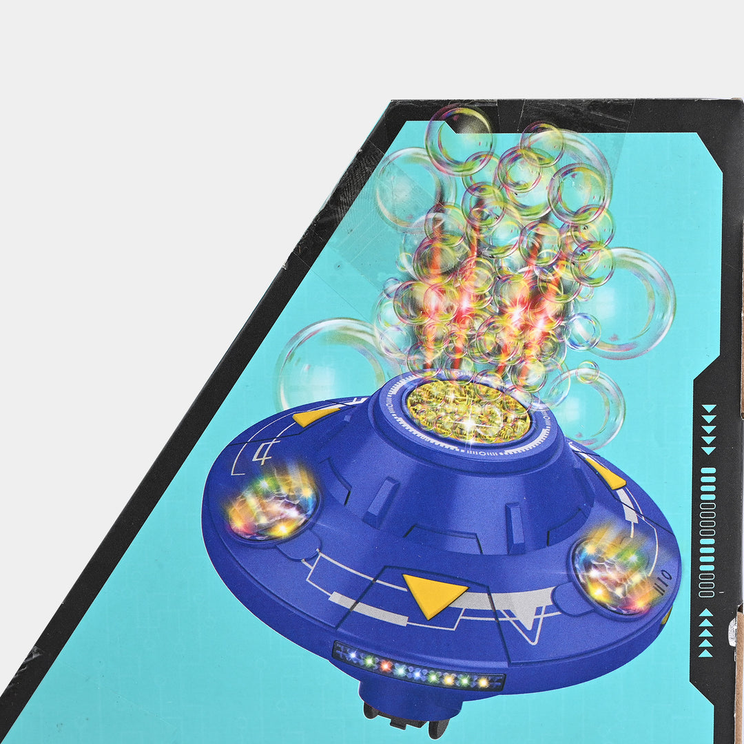 UFO Bubble Machine With Lights & Rotation