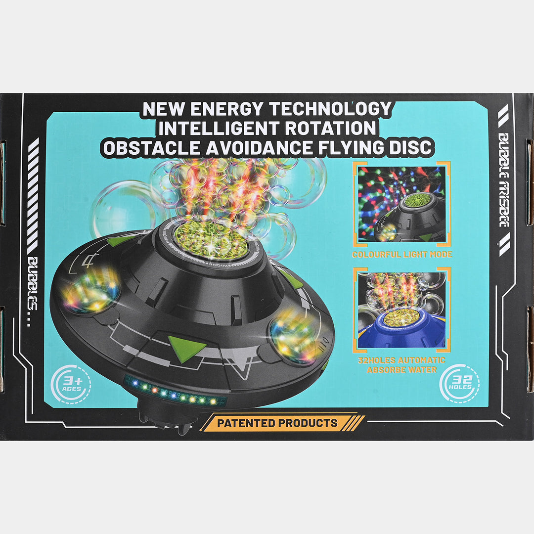 UFO Bubble Machine With Lights & Rotation