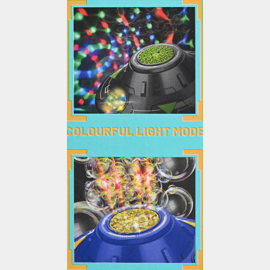 UFO Bubble Machine With Lights & Rotation