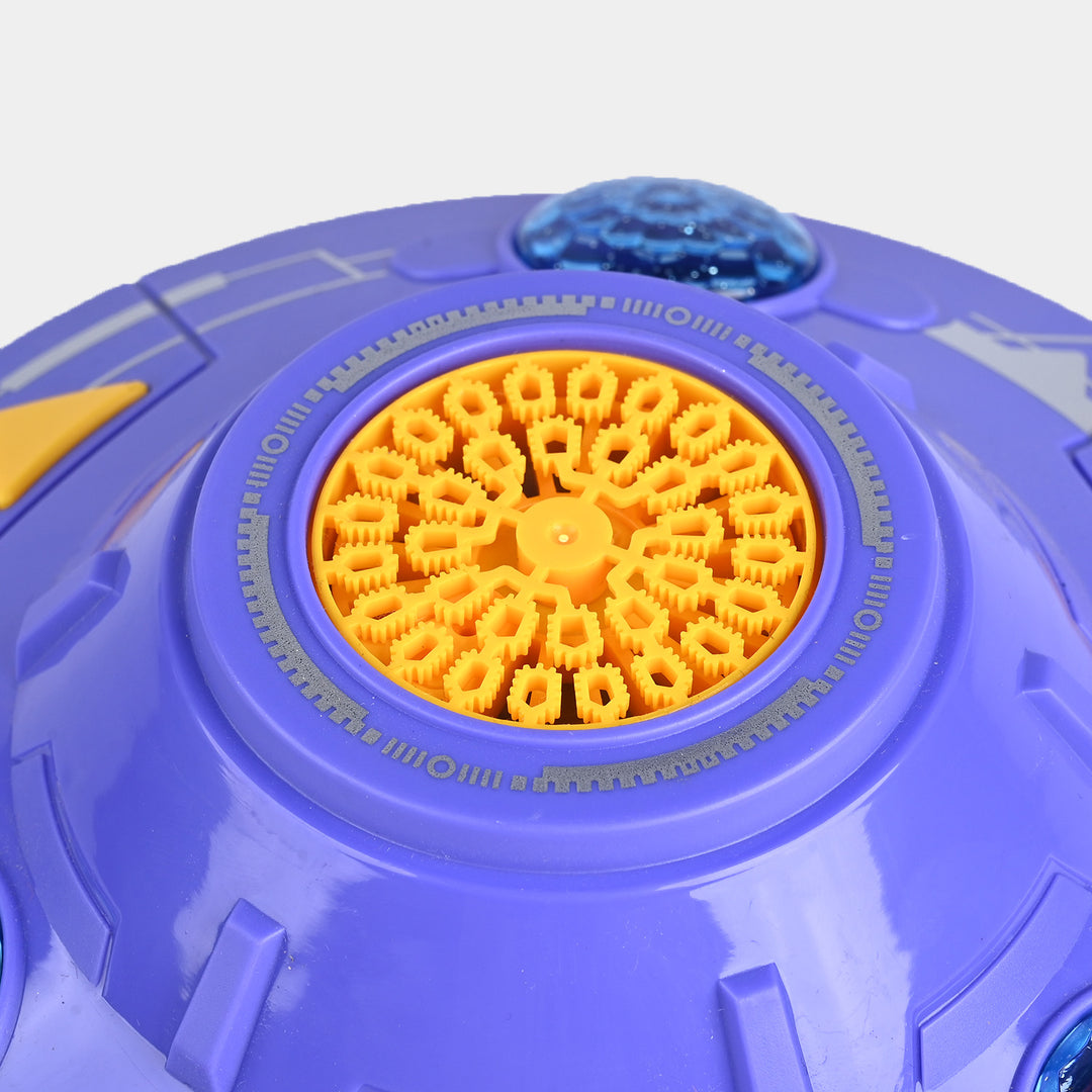 UFO Bubble Machine With Lights & Rotation