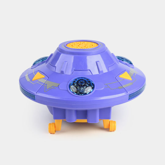UFO Bubble Machine With Lights & Rotation