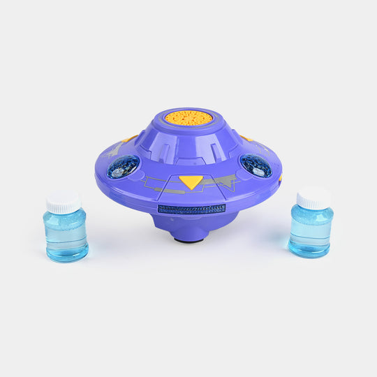 UFO Bubble Machine With Lights & Rotation