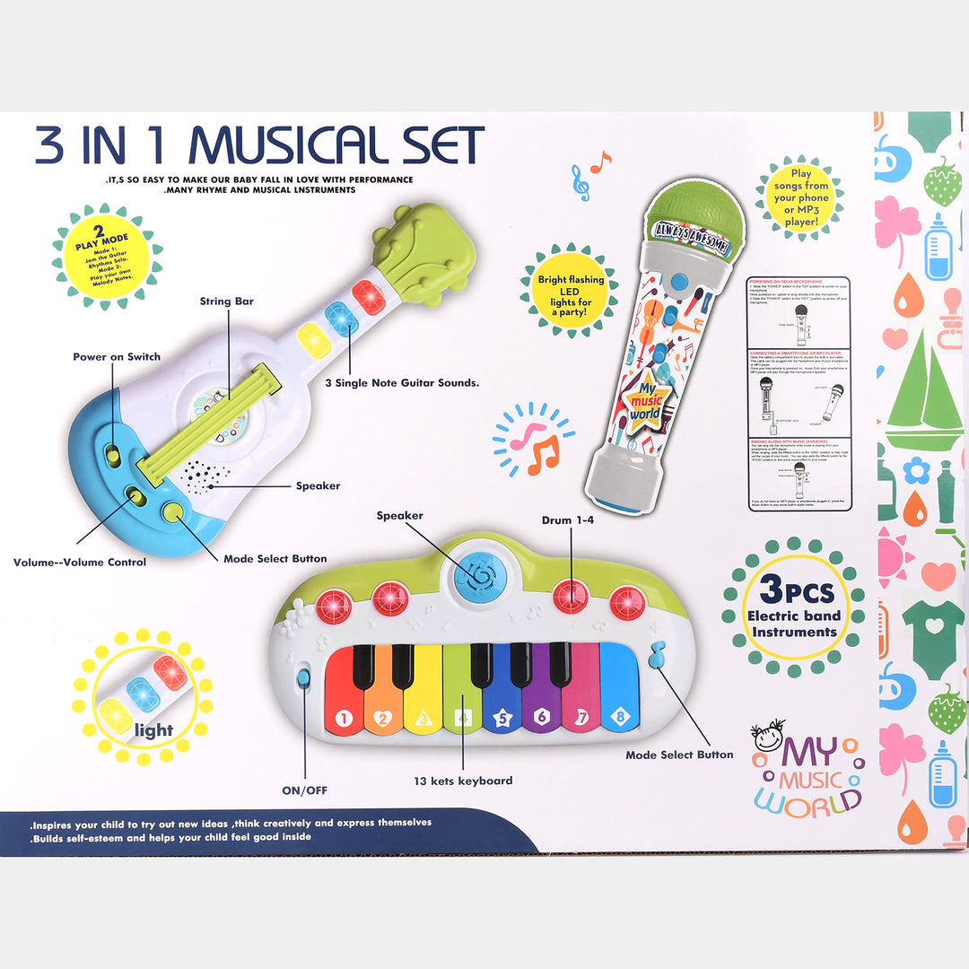 3-in-1 Musical Band Toy Set For Kids