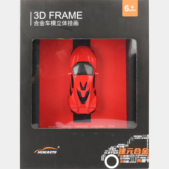 3D Framed Die Cast Model Car