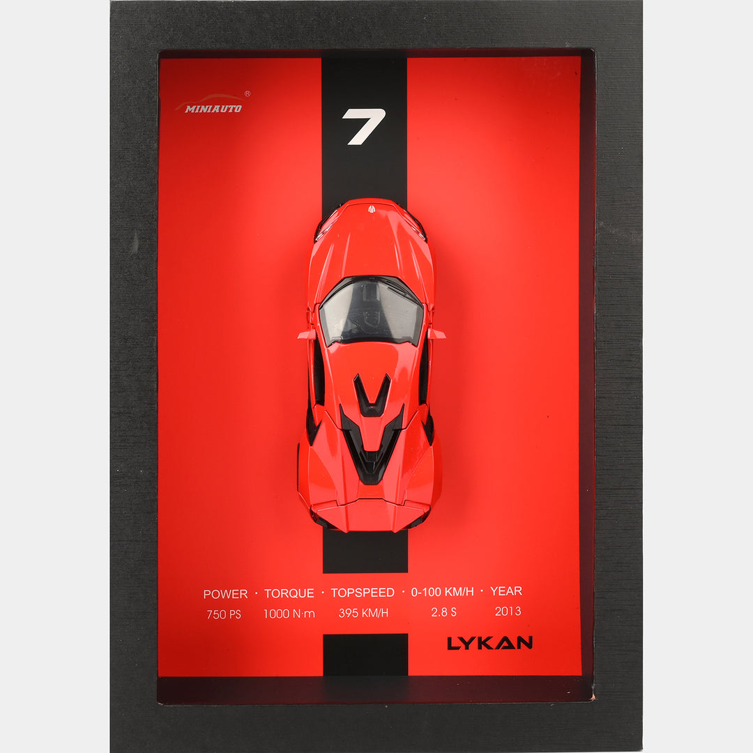 3D Framed Die Cast Model Car