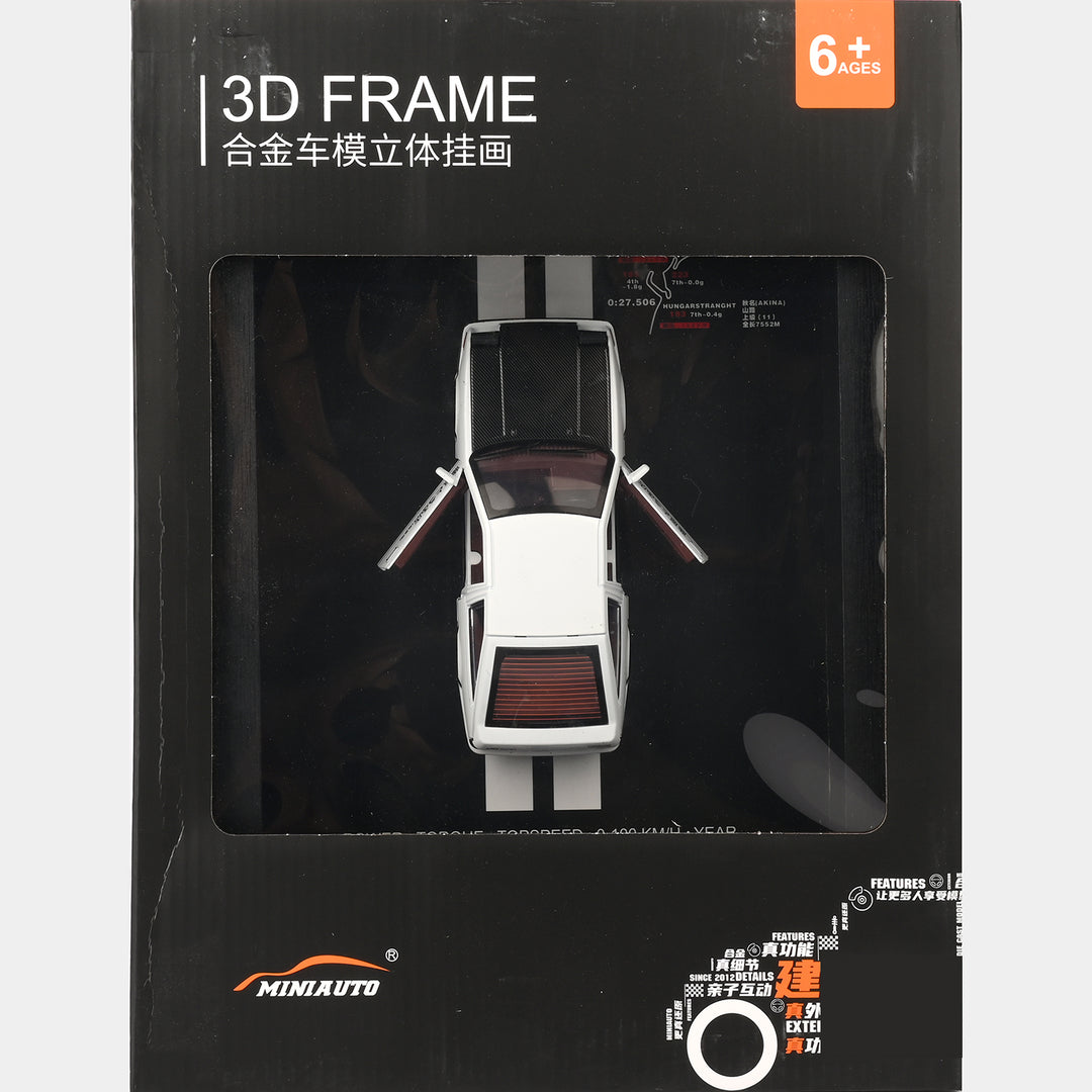 3D Framed Die Cast Model Car