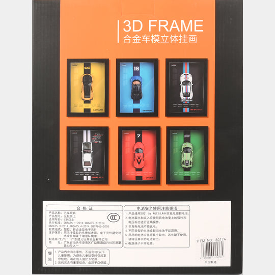 3D Framed Die Cast Model Car
