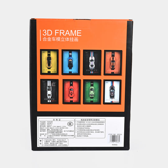 3D Framed Die Cast Model Car