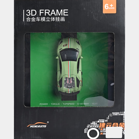 3D Framed Die Cast Model Car