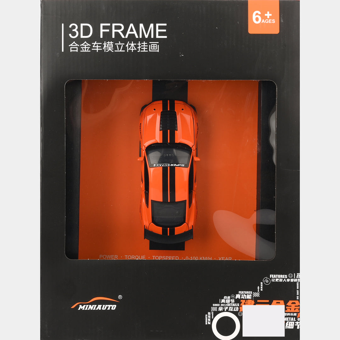 3D Framed Die Cast Model Car