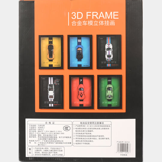 3D Framed Die Cast Model Car