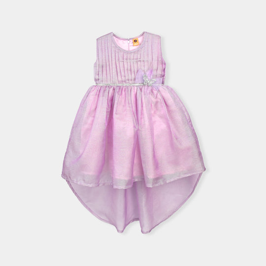 Girls Organza Fancy Frock-Freedom - Lilac