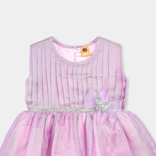 Girls Organza Fancy Frock-Freedom - Lilac