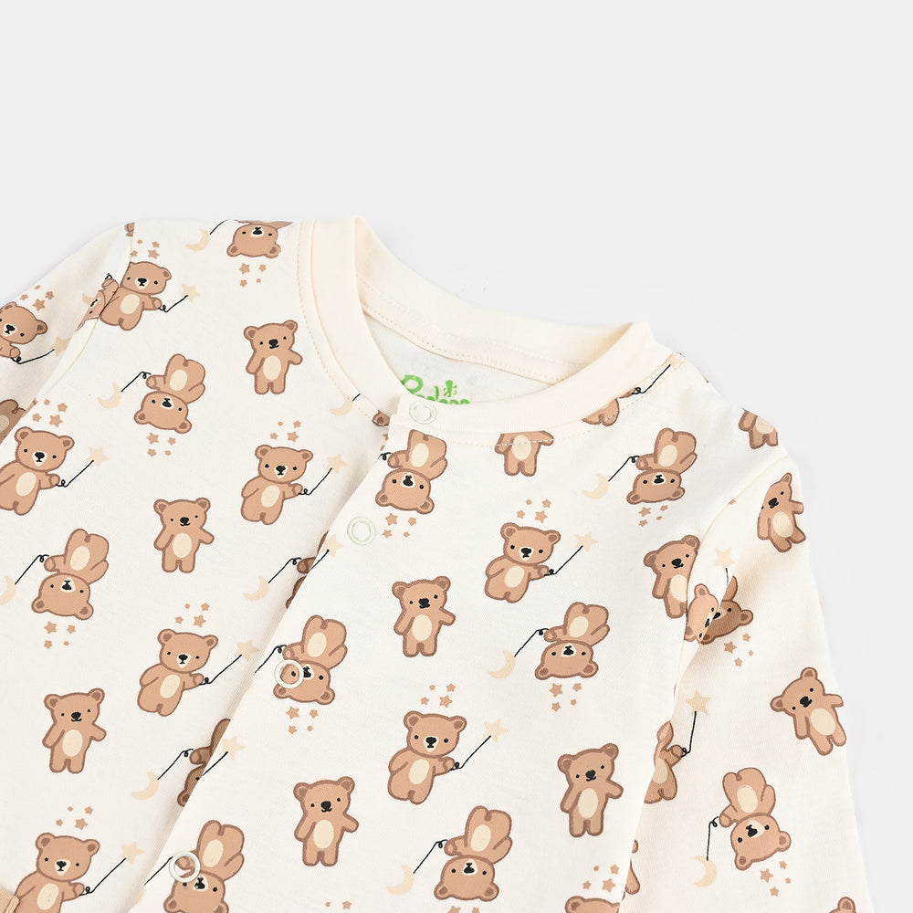 Infant Boys Cotton Interlock Romper HAPPY BEAR