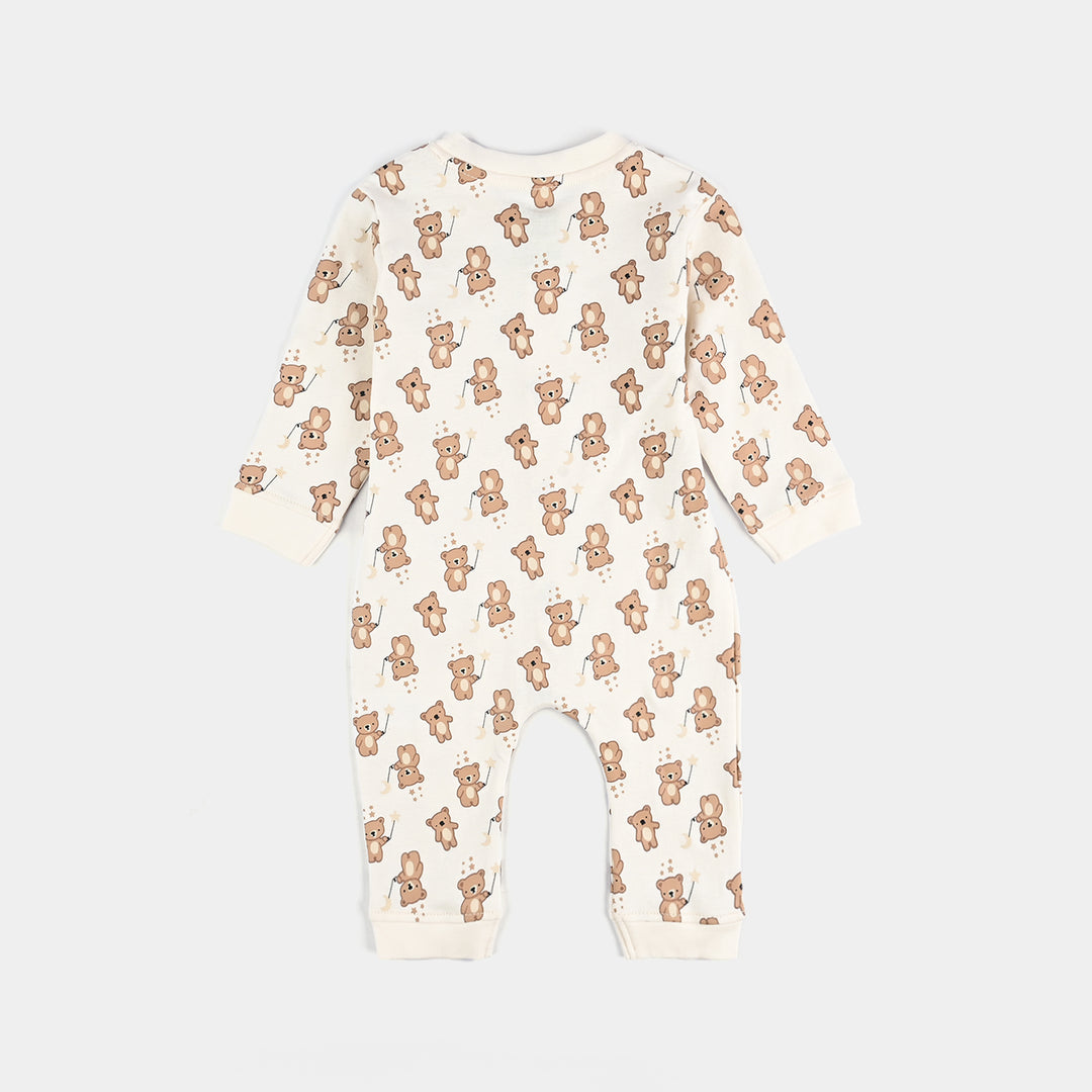 Infant Boys Cotton Interlock Romper HAPPY BEAR