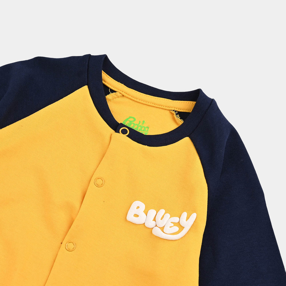 Infant Boys Cotton Interlock Romper BLUEY-York yellow
