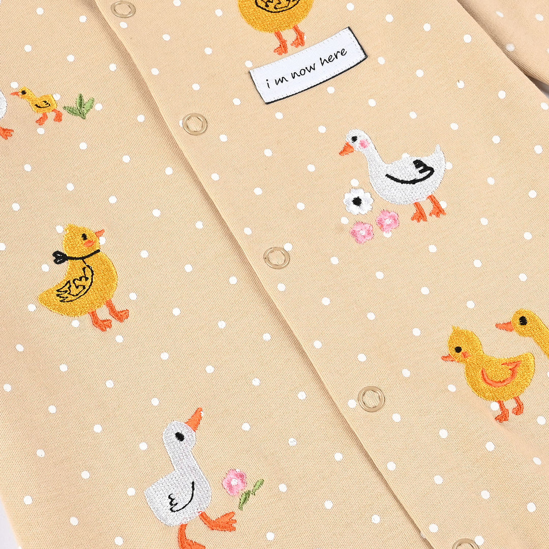 Infant Boys Cotton Interlock Romper LITTLE DUCKLING