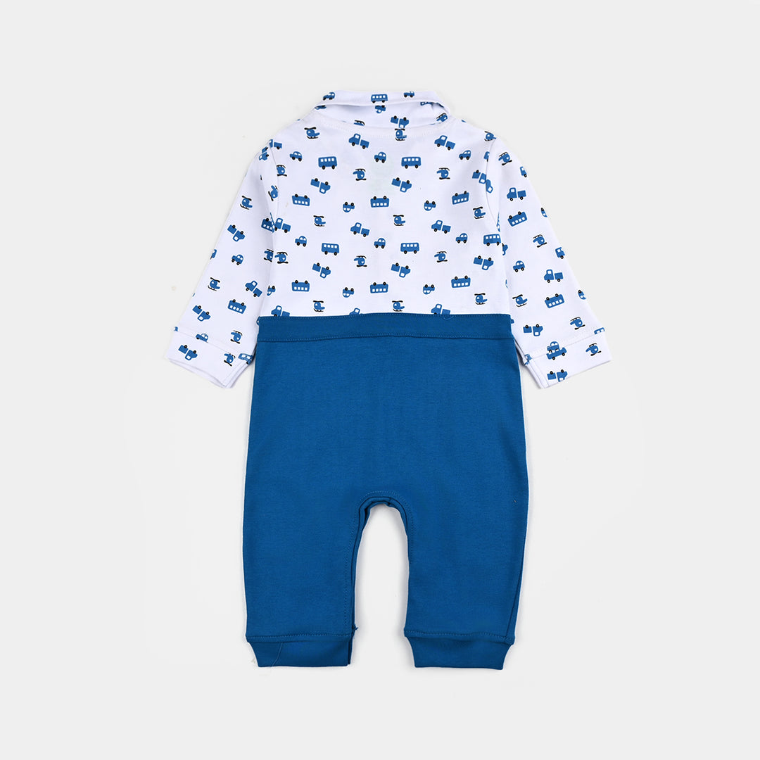 Infant Boys Cotton Interlock Romper MINI MILES