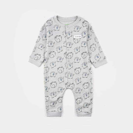 Infant Boys Cotton Interlock Romper Elephant