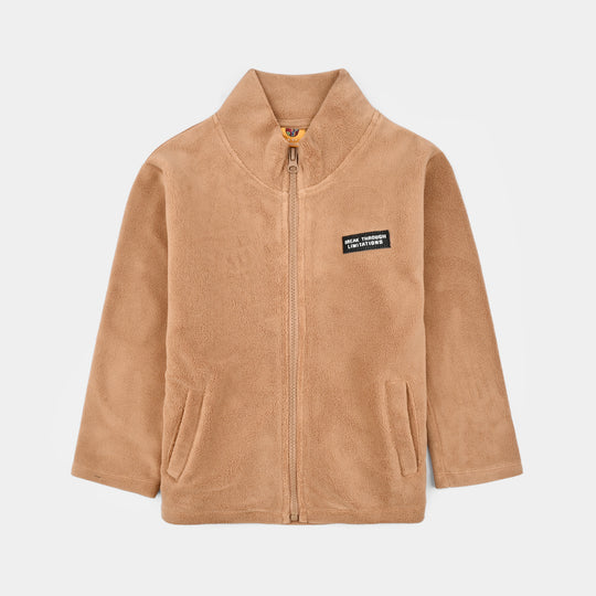 Boys Fleece Jacket BREAK THROUGH LIMITATION-BROWN