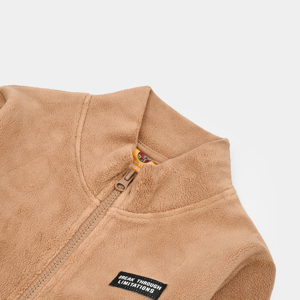 Boys Fleece Jacket BREAK THROUGH LIMITATION-BROWN