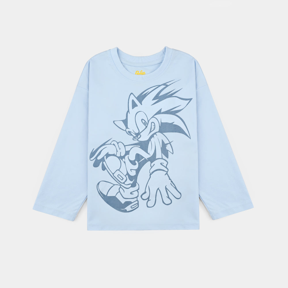 Boys Poly Cotton Jersey Night Wear-BLUE