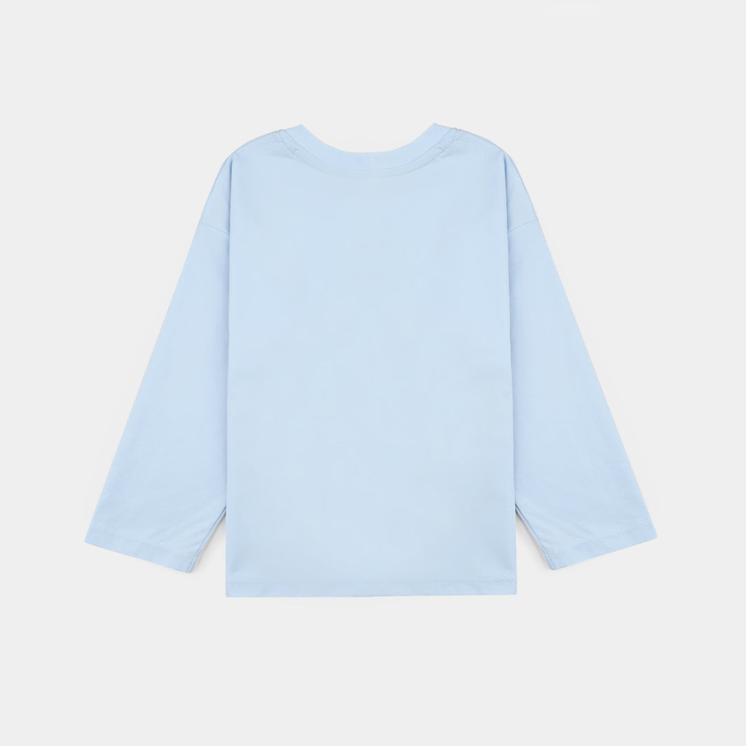 Boys Poly Cotton Jersey Night Wear-BLUE