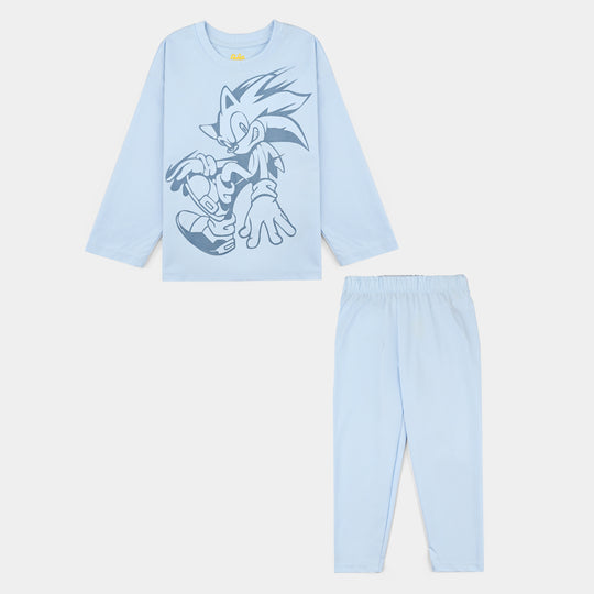 Boys Poly Cotton Jersey Night Wear-BLUE