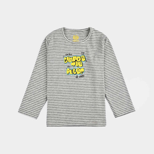 Boys Jersey/Terry T-Shirt F/S Change The Rule-GREY