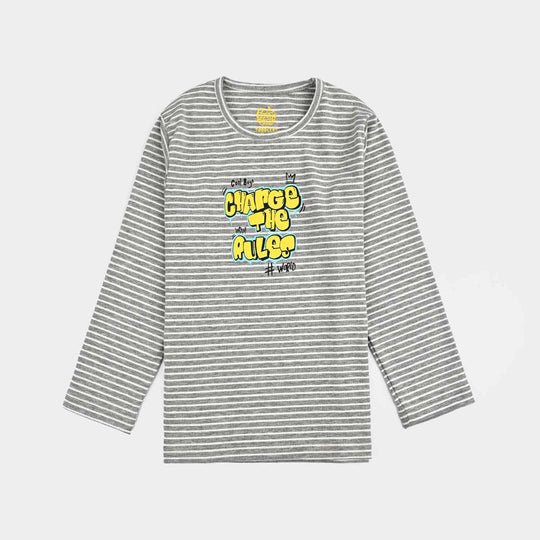 Boys Jersey/Terry T-Shirt F/S Change The Rule-GREY