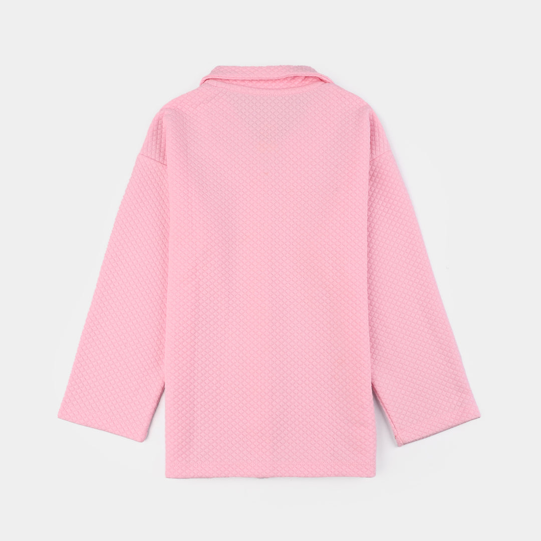 Girls Quilted 2 Piece HEARTS-Pink