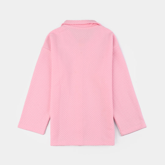 Girls Quilted 2 Piece HEARTS-Pink