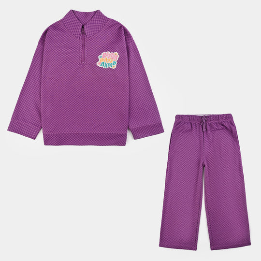 Teens Girls Jacquard 2 Piece BETTER DAYS-Purple