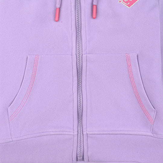 Girls Fleece Jacket MORE SELF LOVE-PURPLE