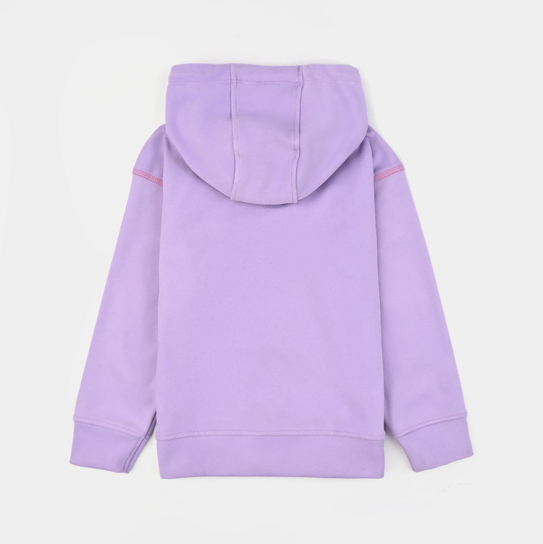Girls Fleece Jacket MORE SELF LOVE-PURPLE