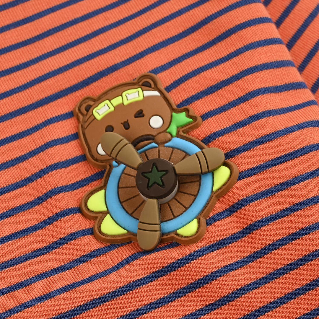 Infant Boys Jersey/Terry T-Shirt F/S Bear Fan - ORANGE