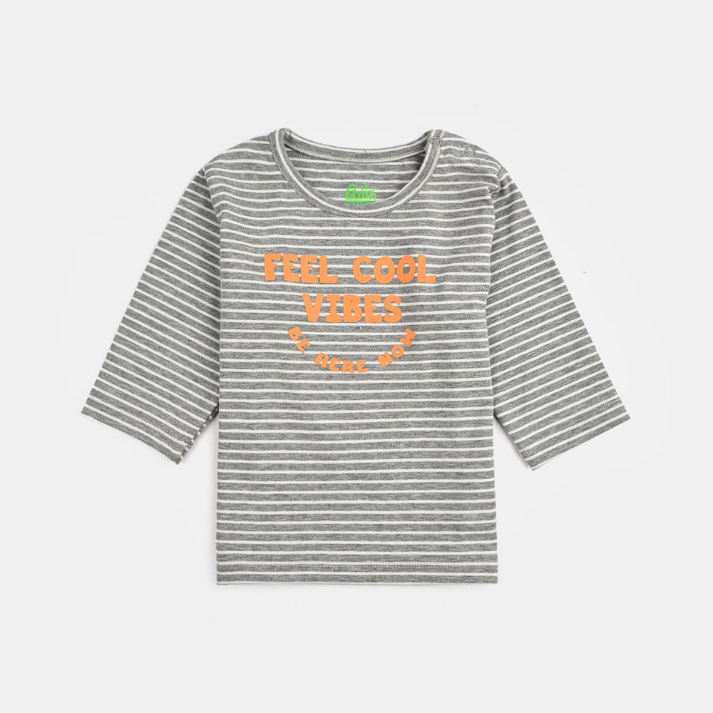 Infant Boys Jersey/Terry T-Shirt - Grey