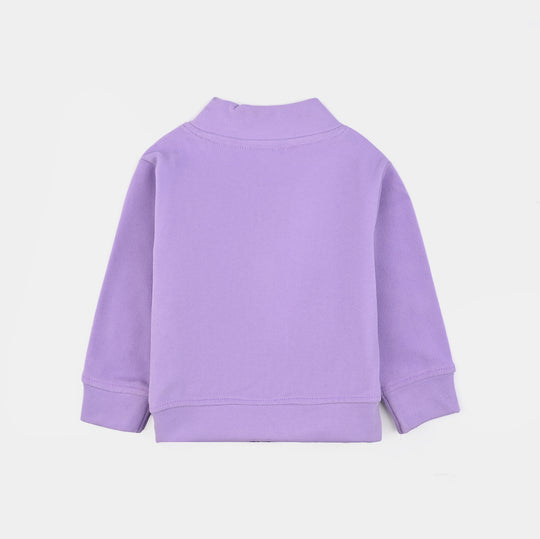 Infant Girls Fleece Jacket STITCH-PURPLE