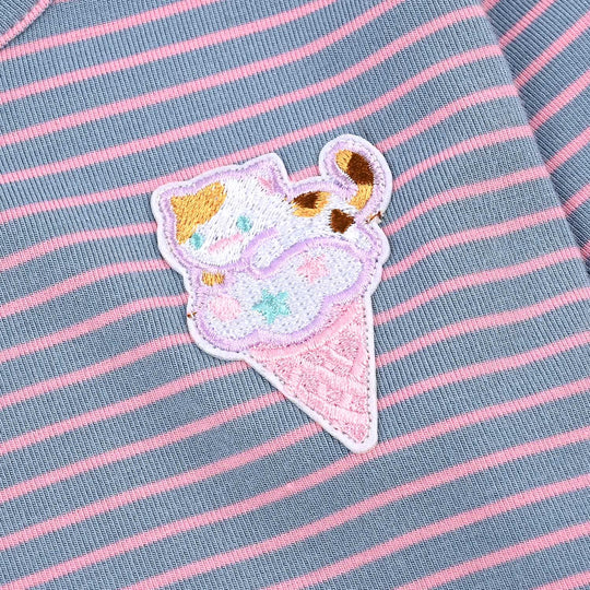 Infant Girls Jersey/Terry T-Shirt F/S CAT - GREY
