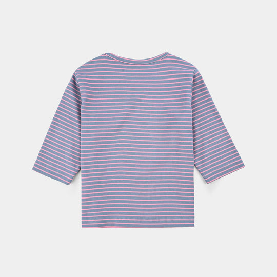 Infant Girls Jersey/Terry T-Shirt F/S CAT - GREY