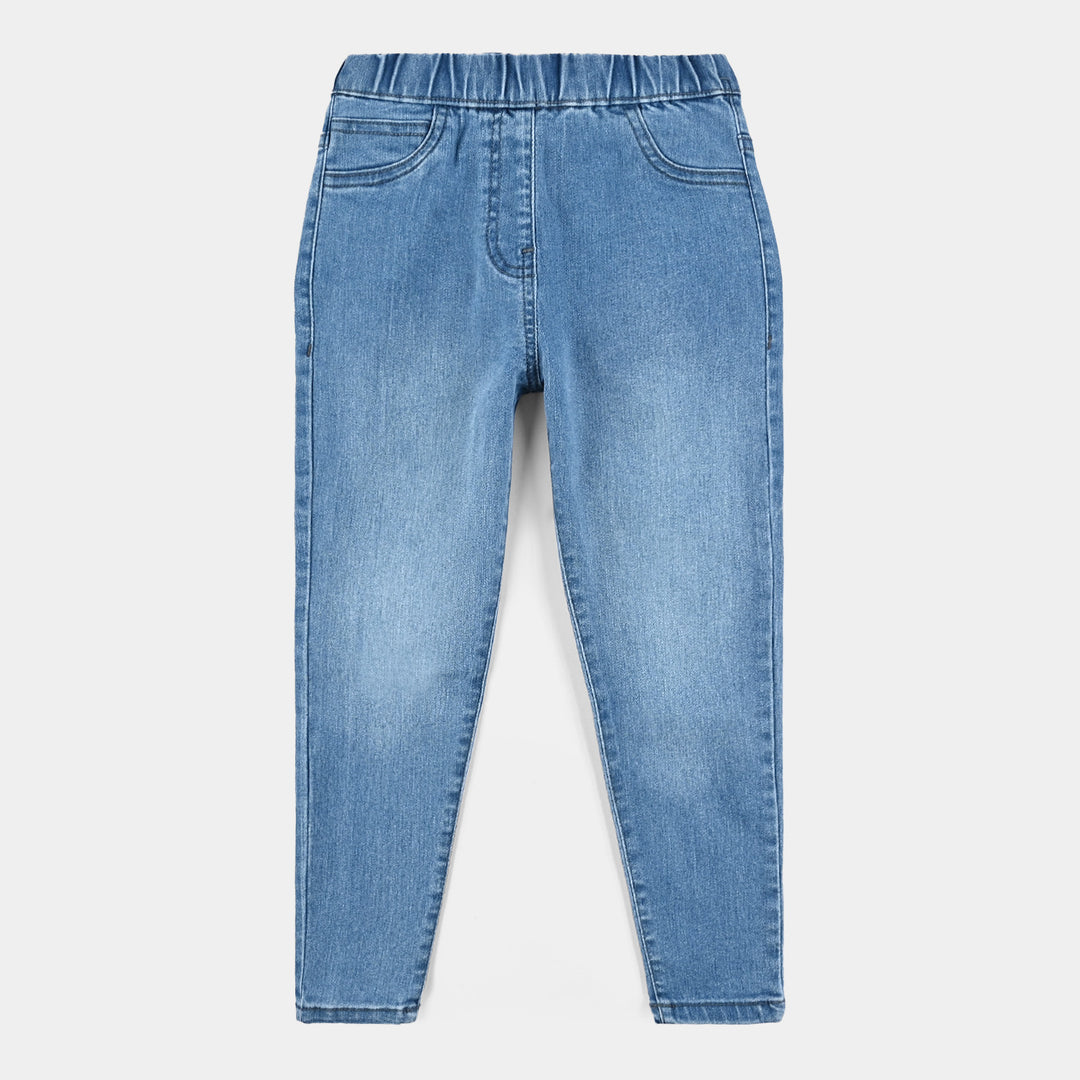 Girls Denim Stretch Jeggings Basic - LIGHT BLUE